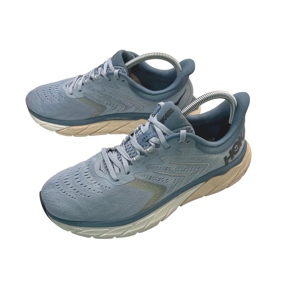 Hoka Arahi 5 Running Shoes Mens Size 10 Blue Stability Road Sneakers NO INSOLES